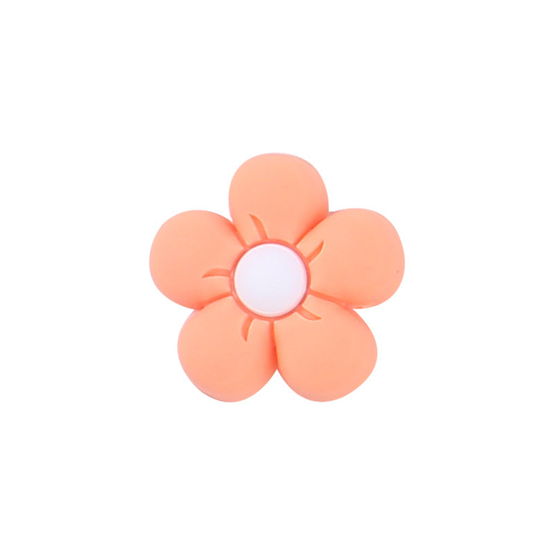 Wholesale 3pcs 23MM Flower Silicone Beads